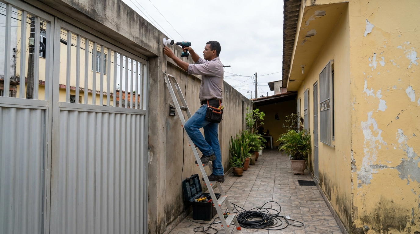 Instalacao de cameras de seguranca profissional em Itajaí‑SC