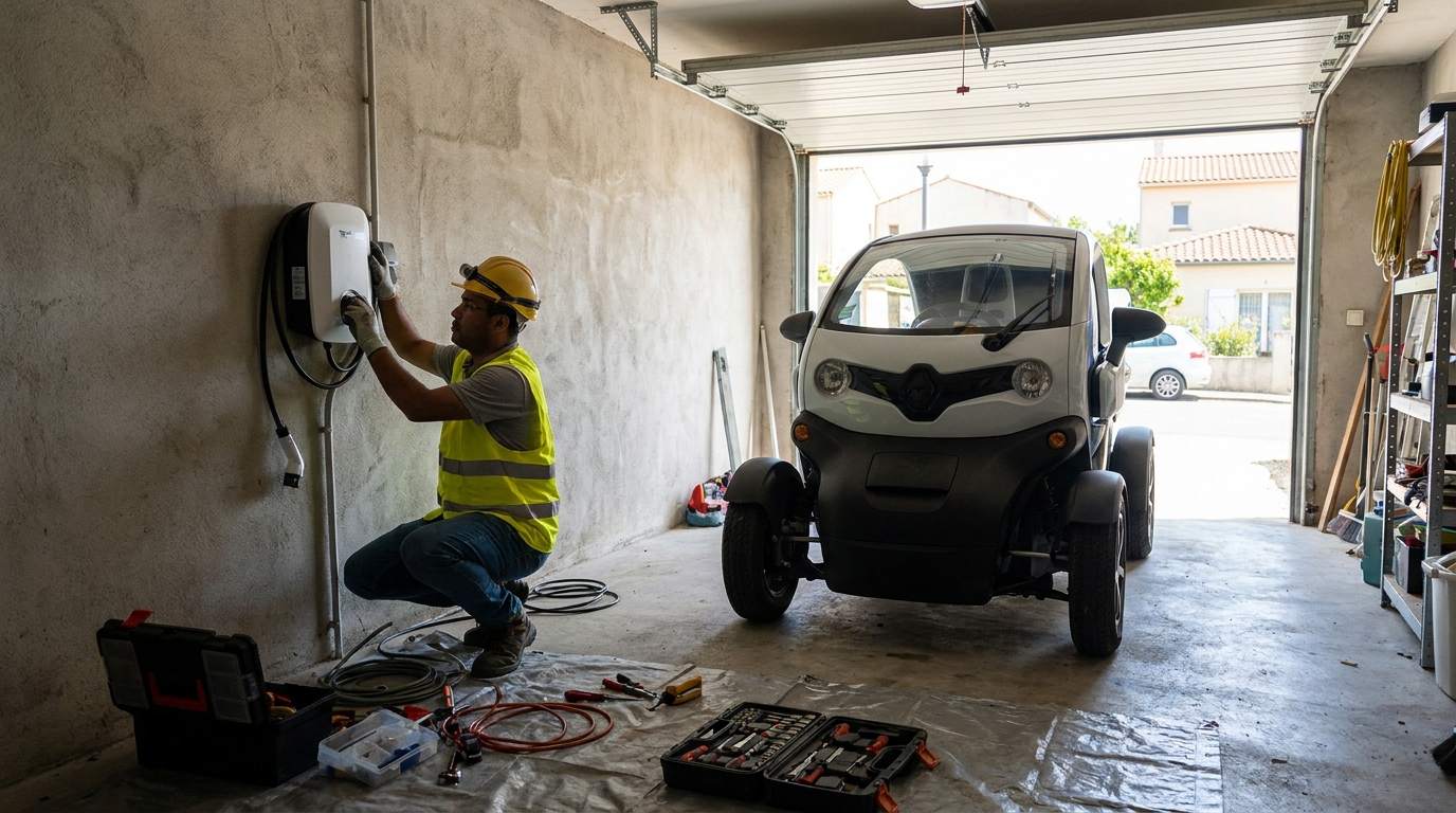 Instalacao de carregador de carro eletrico profissional em Itajaí‑SC