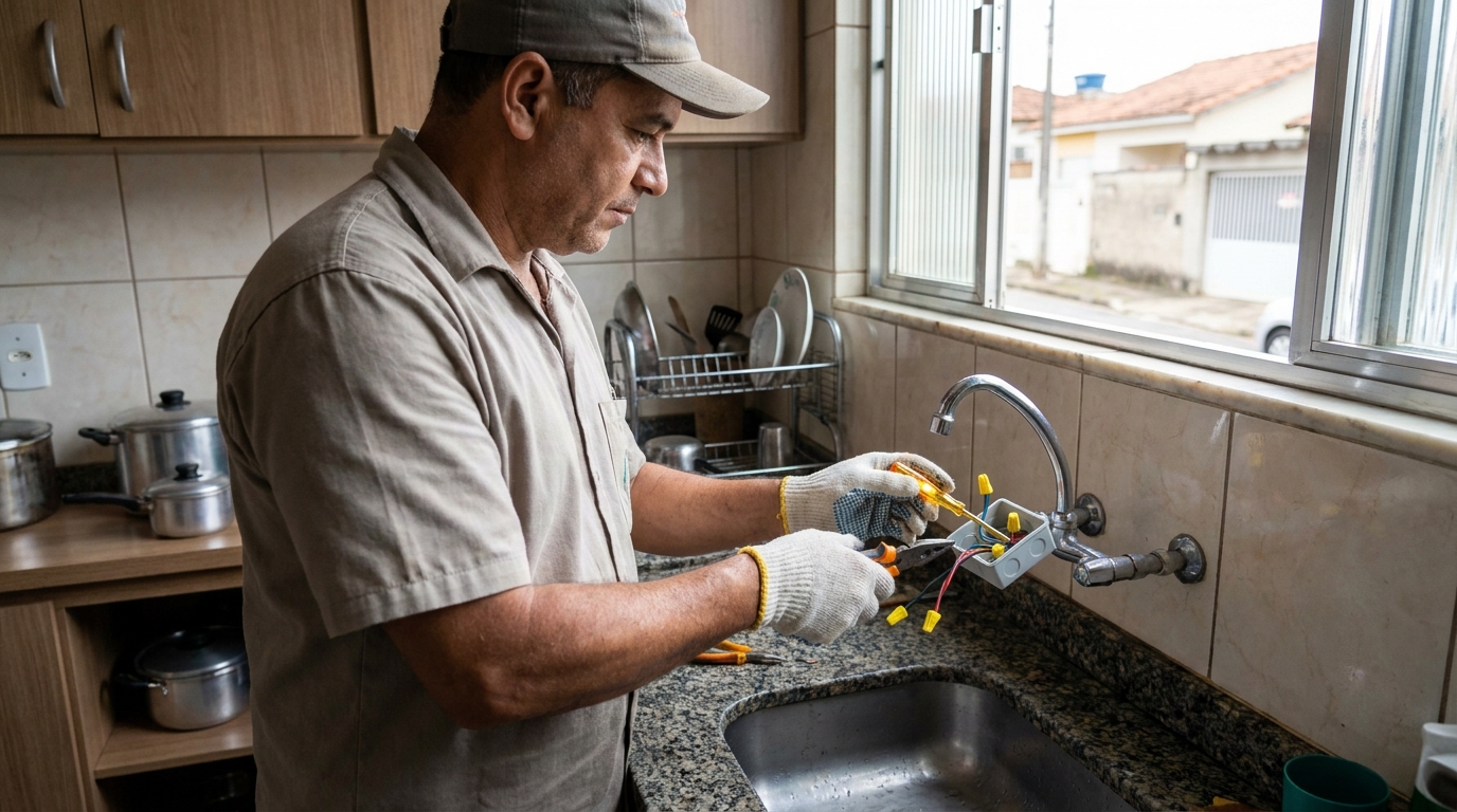 Instalacao de torneira eletrica profissional em Itajaí‑SC