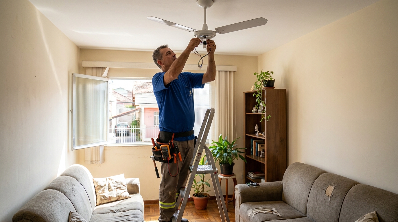 Instalacao de ventilador de teto em Itajaí‑SC